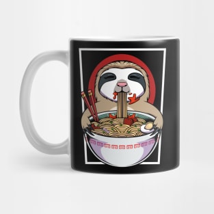 Sloth - Ramen Sloth - Cute Kawaii Noodle Soup Eating Sloth Mug